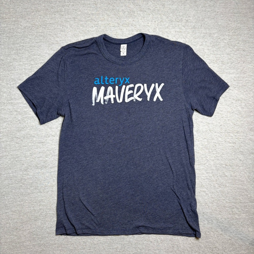 Alternative Mens T-Shirt M Navy Blue Alteryx Maveryx Tech Software Graphic Tee